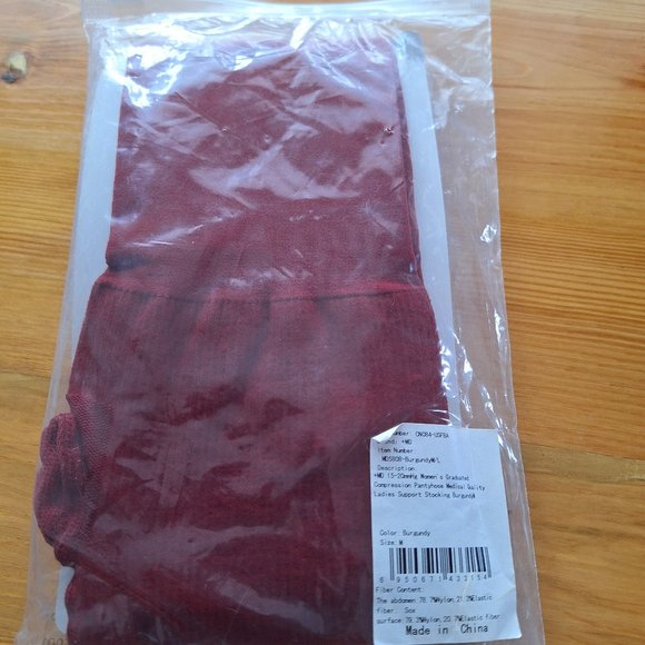 Burgundy Compression Pantyhose - Picture 3 of 3